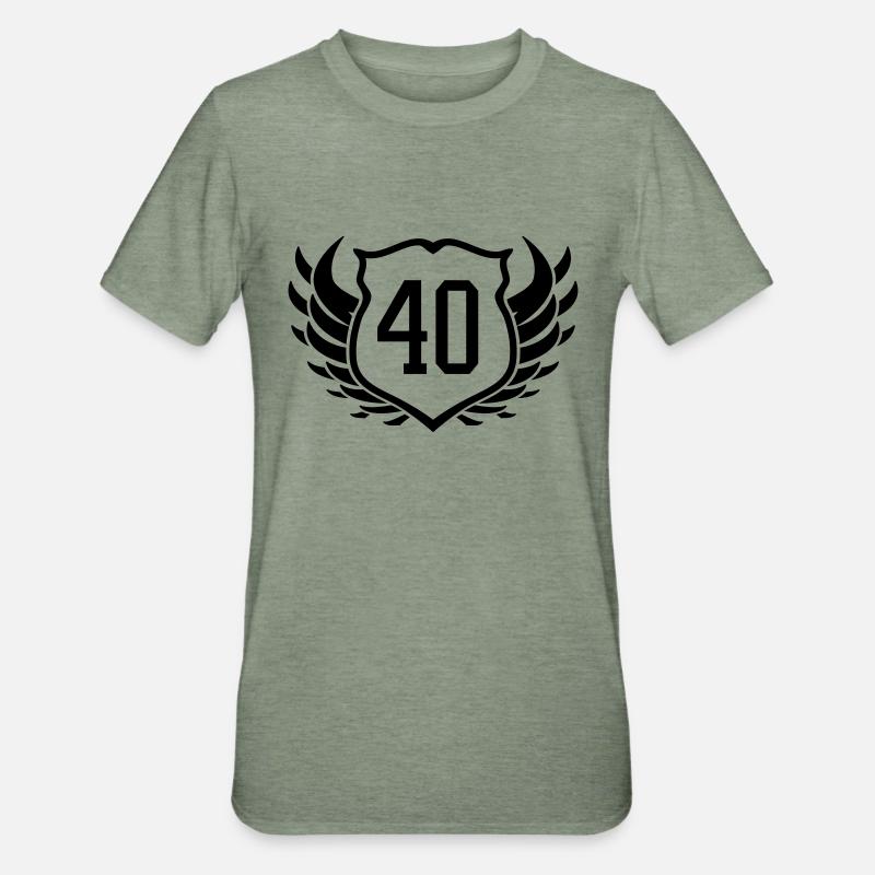 40 - Unisex Polycotton T-Shirt - Militärgrün meliert