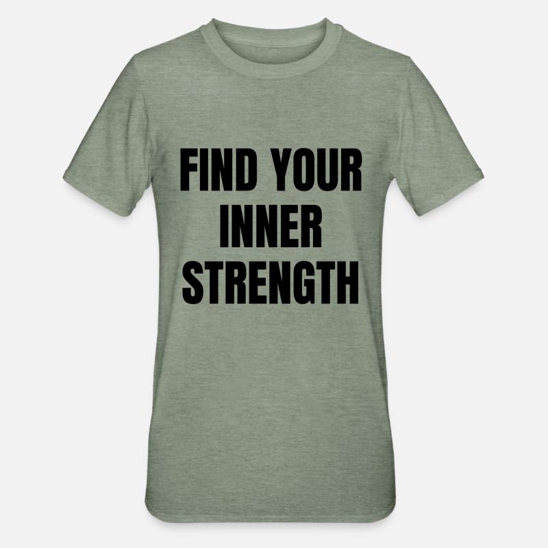 Force intérieure - T-shirt polycoton Unisexe - vert kaki chiné