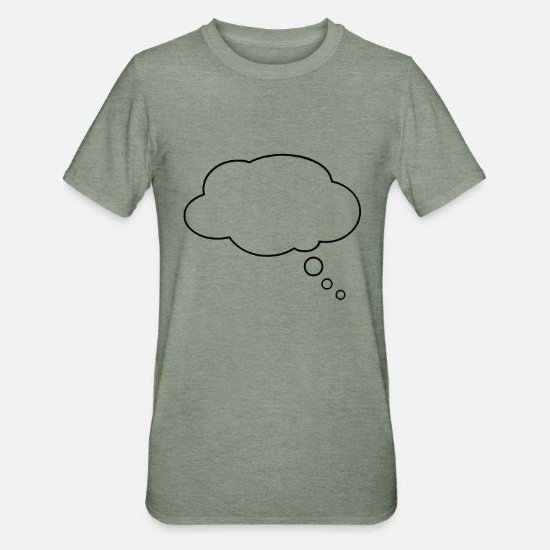 Talking bubble - comic - Unisex Polycotton T-Shirt - heather military green