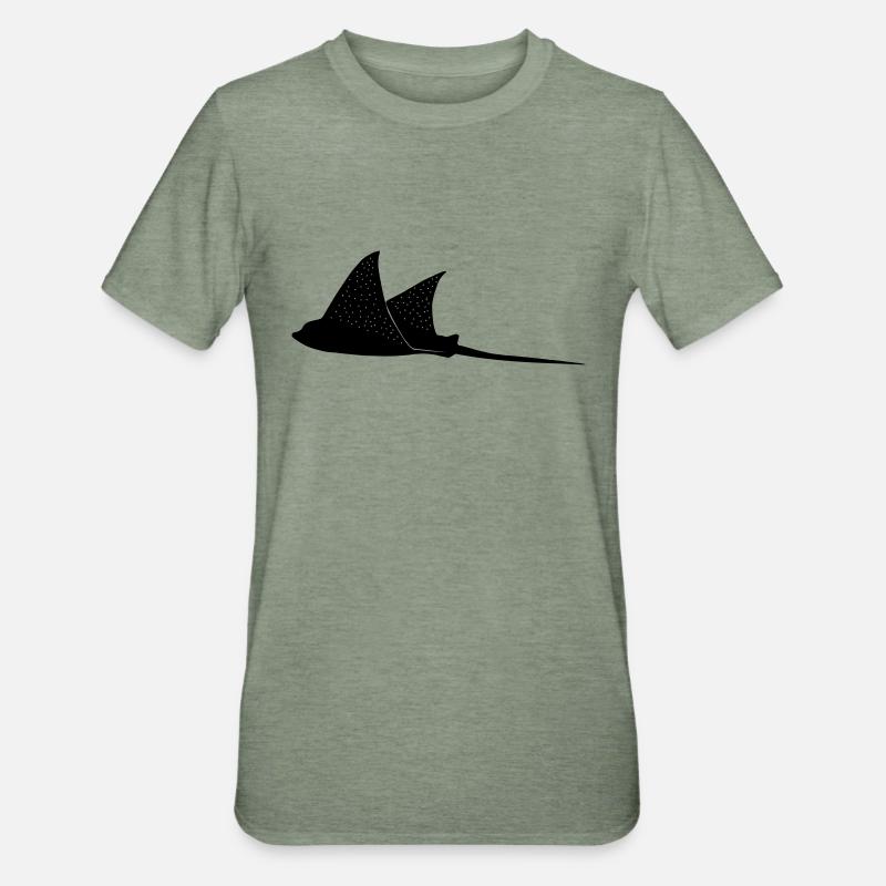 Eagle rays in flight mode - Unisex Polycotton T-Shirt - heather military green