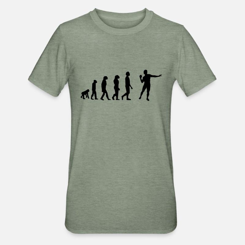 Évolution - T-shirt polycoton Unisexe - vert kaki chiné