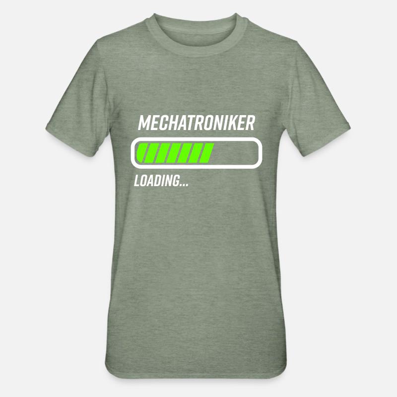 Mechatroniker Loading Ladebalken - Unisex Polycotton T-Shirt - Militärgrün meliert