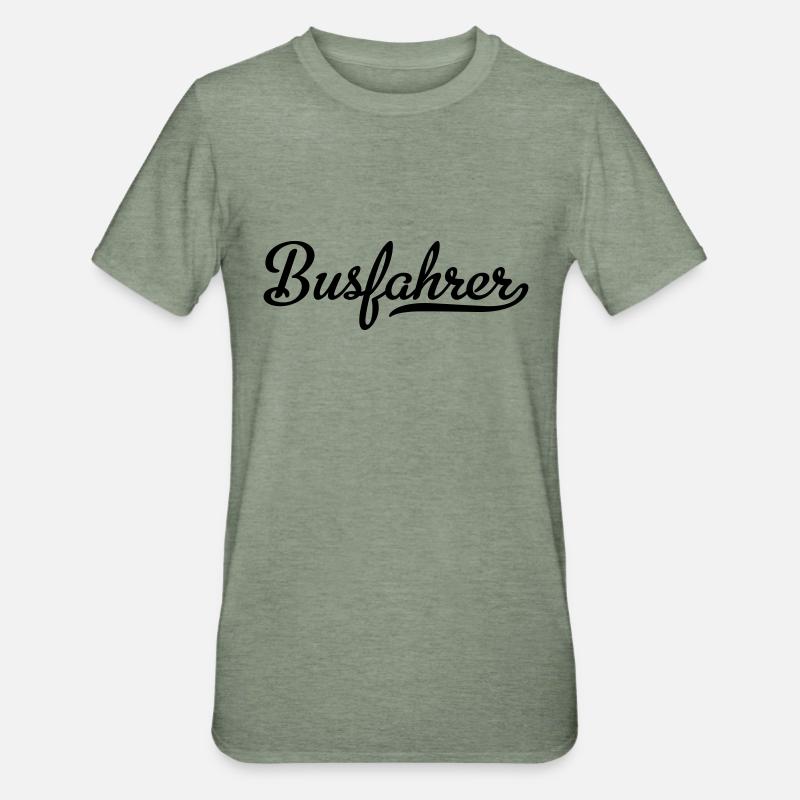 Busfahrer - Unisex Polycotton T-Shirt - Militärgrün meliert
