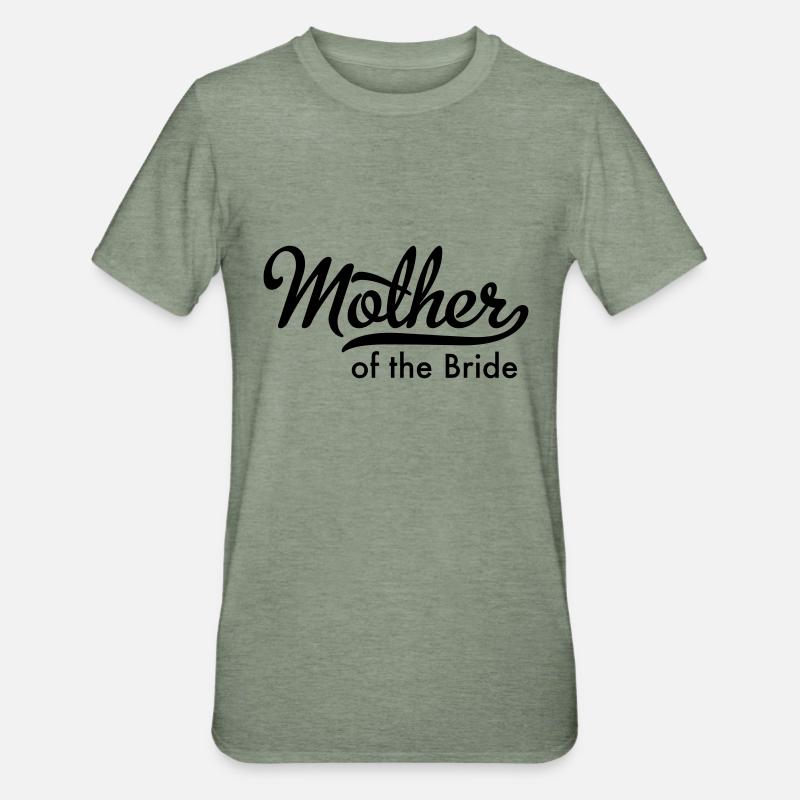 Mutter der Braut - Unisex Polycotton T-Shirt - Militärgrün meliert