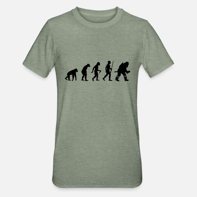 Firefighter Evolution - Unisex Polycotton T-Shirt - Militärgrün meliert
