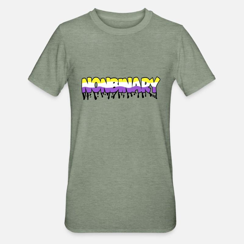 Nonbinary - T-shirt polycoton Unisexe - vert kaki chiné