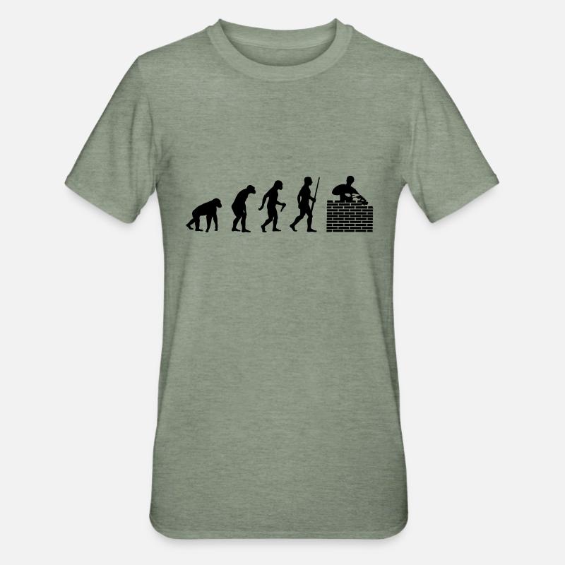 Évolution de Mason - T-shirt polycoton Unisexe - vert kaki chiné