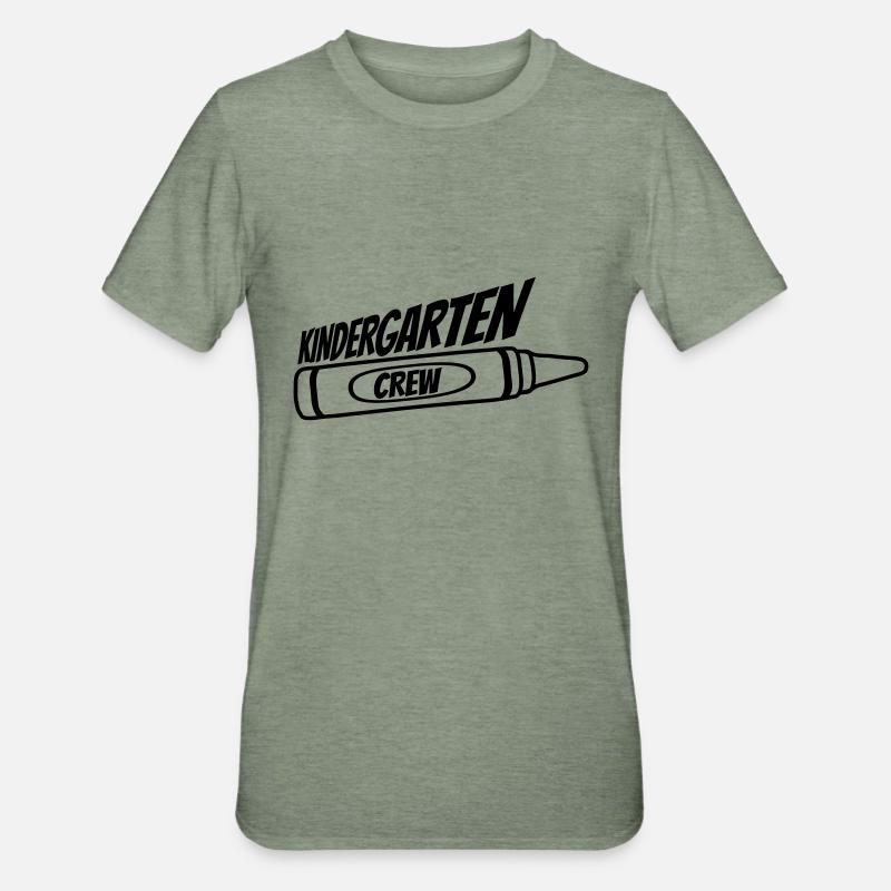 Équipe Kindergarten Crew Wax Crayon - T-shirt polycoton Unisexe - vert kaki chiné