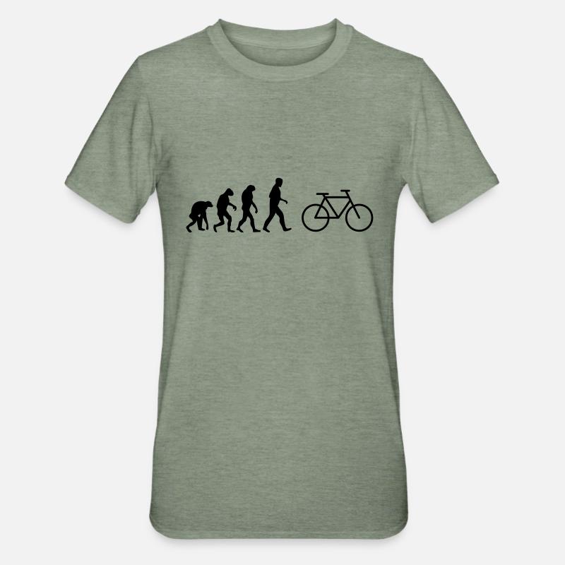 fahrrad evolution - Unisex Polycotton T-Shirt - Militärgrün meliert