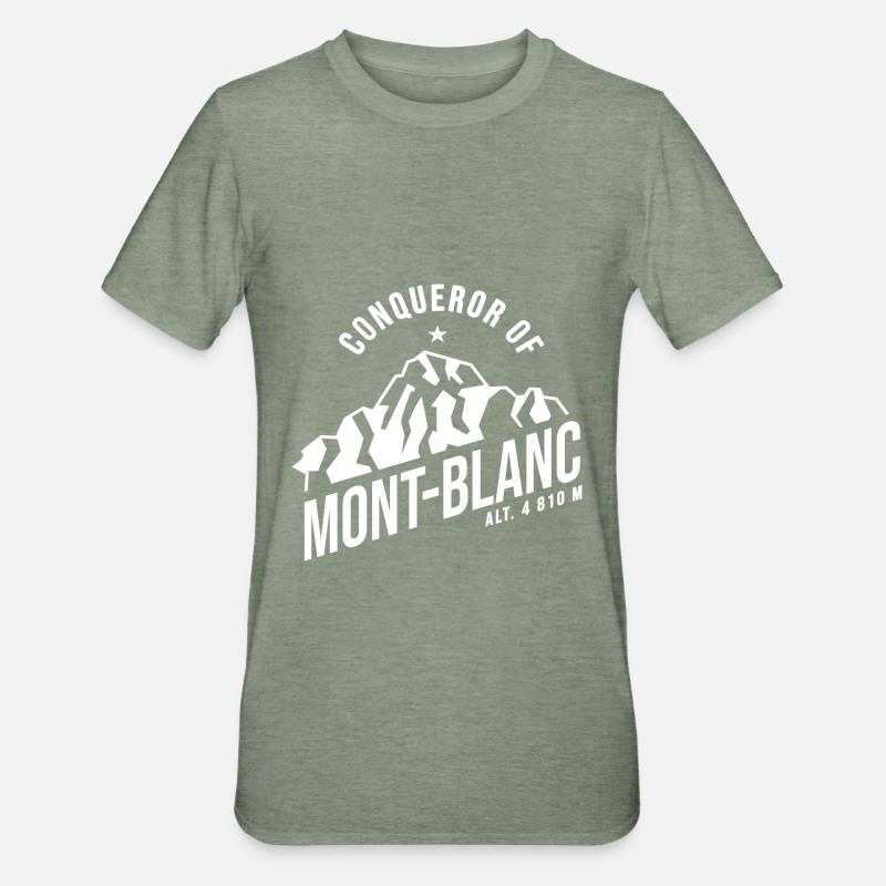 conquérant du Mont Blanc - T-shirt polycoton Unisexe - vert kaki chiné