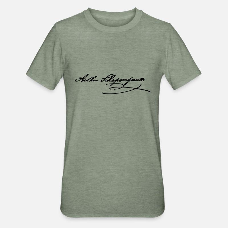 Arthur Schopenhauer - Maglietta unisex, mix cotone e poliestere - verde militare melange