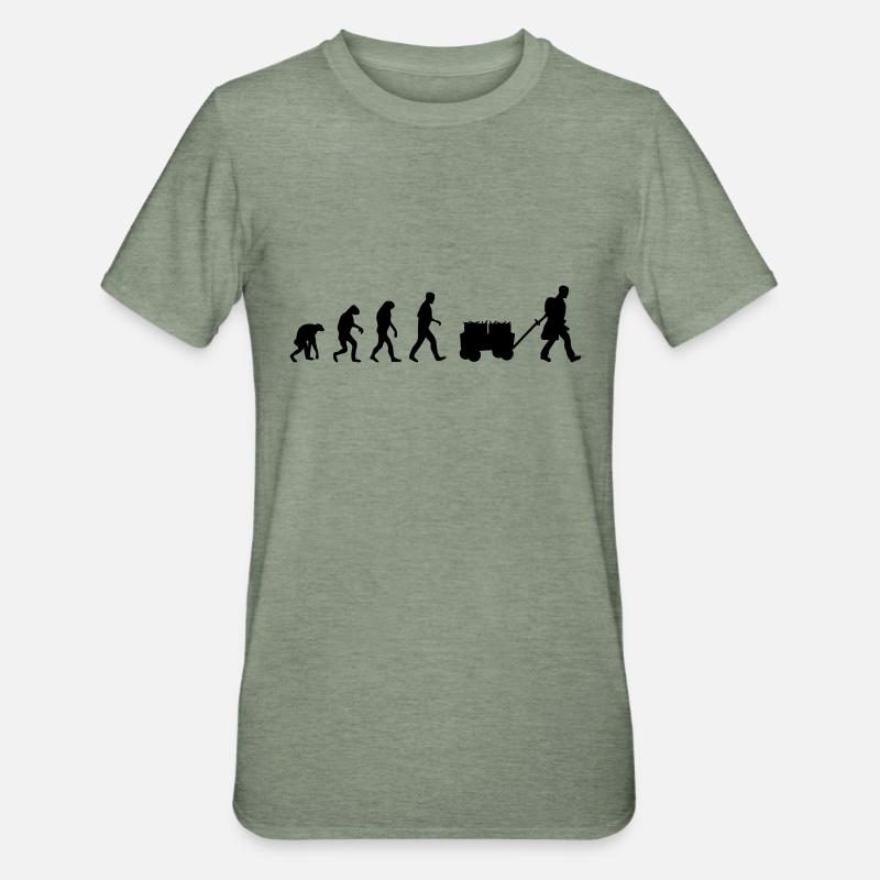 beer evolution - T-shirt polycoton Unisexe - vert kaki chiné