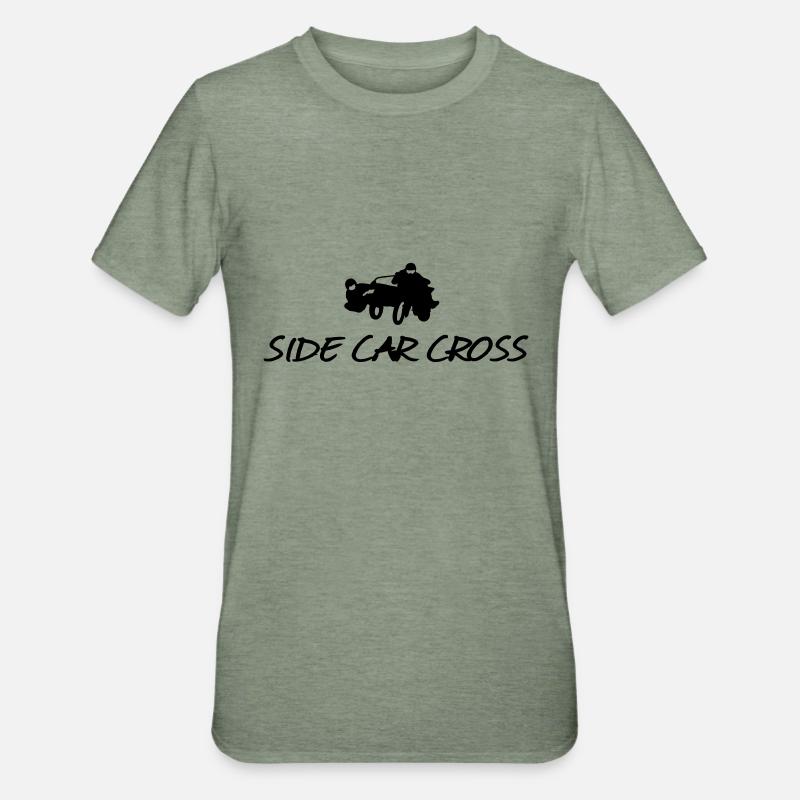 sidecarcross - T-shirt polycoton Unisexe - vert kaki chiné