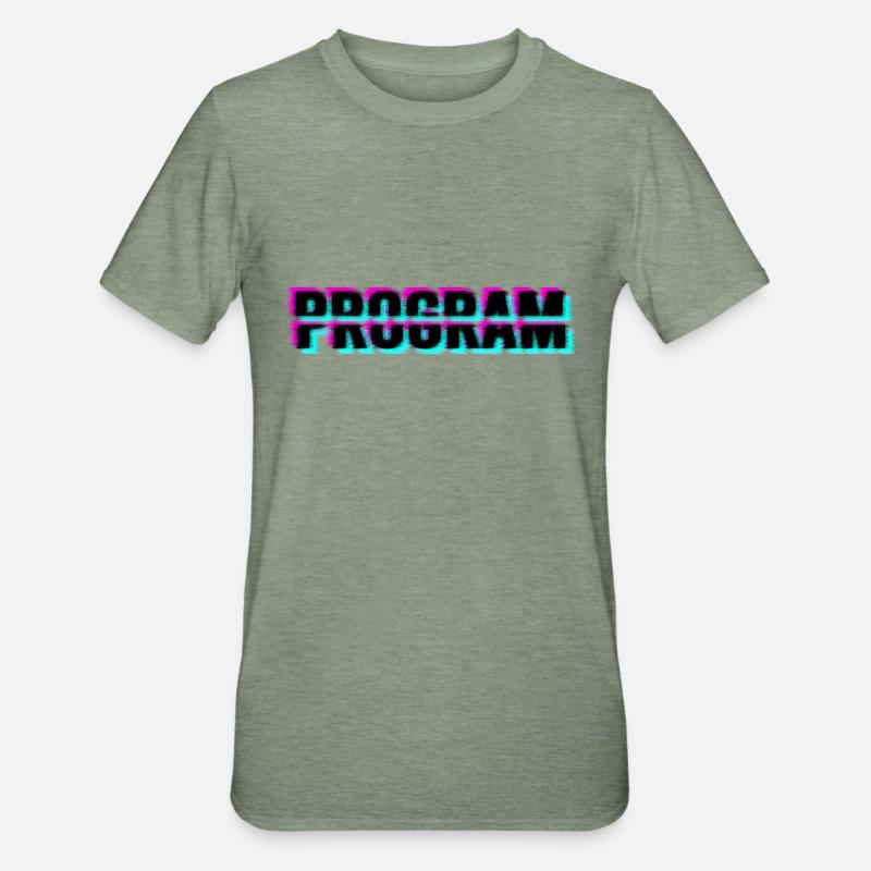 Computerprogramm - Unisex Polycotton T-Shirt - Militärgrün meliert