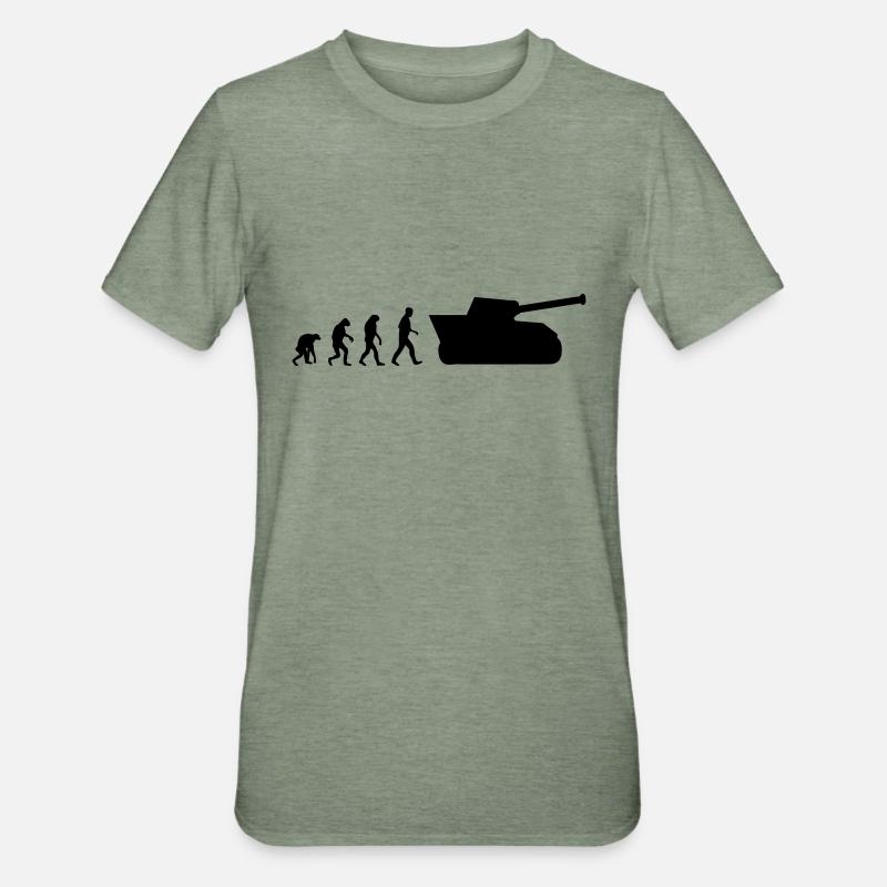 panzer evolution - T-shirt polycoton Unisexe - vert kaki chiné