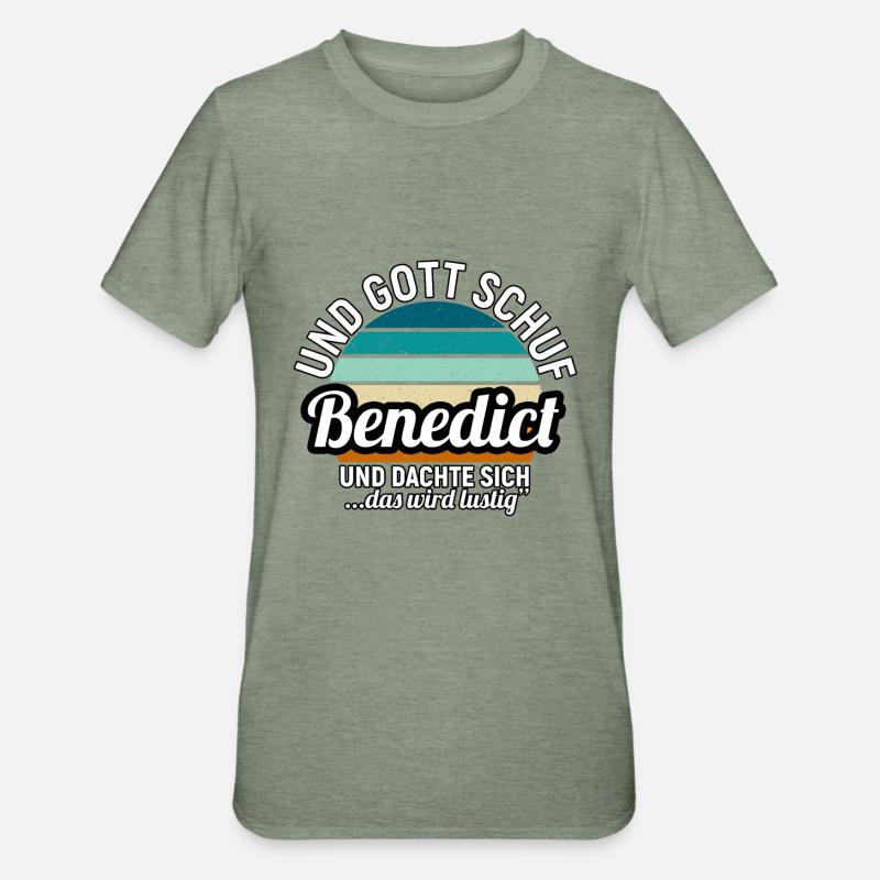 Benjamin - Unisex Polycotton T-Shirt - Militärgrün meliert