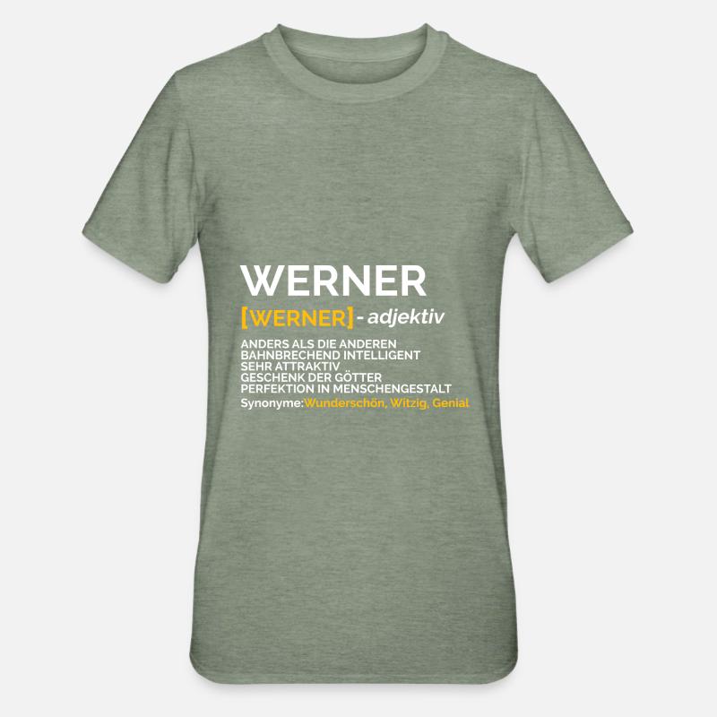Werner - T-shirt polycoton Unisexe - vert kaki chiné
