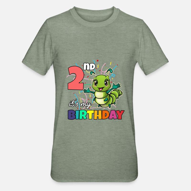 Raupe - Unisex Polycotton T-Shirt - Militärgrün meliert
