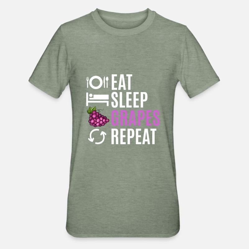 Grape Grapes Wine Gift - Unisex Polycotton T-Shirt - heather military green