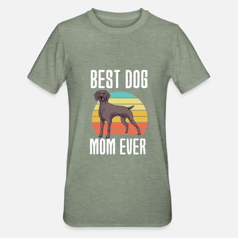 Weimaraner - T-shirt polycoton Unisexe - vert kaki chiné