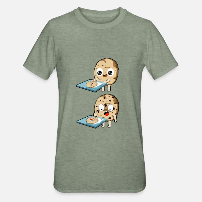 Cookiee Bébé mignon - T-shirt polycoton Unisexe - vert kaki chiné