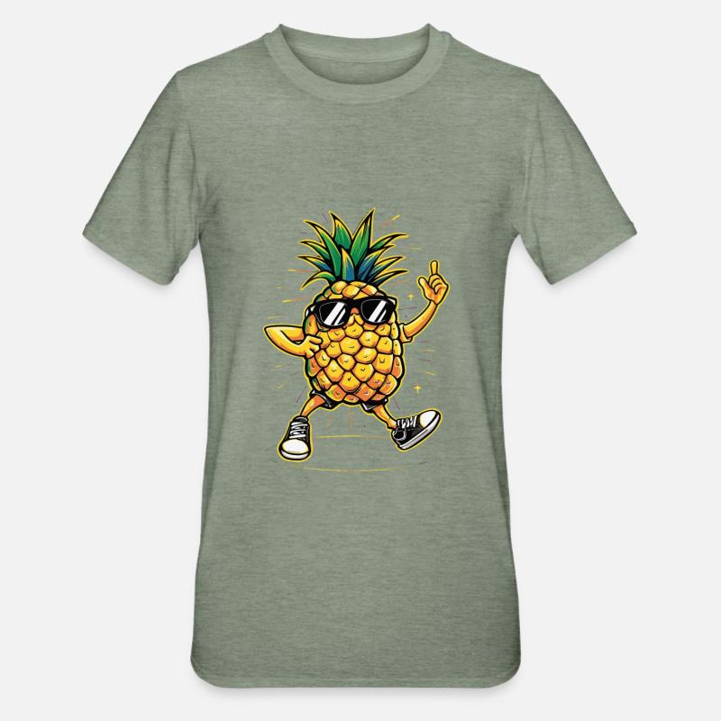 Pineapple - Unisex Polycotton T-Shirt - heather military green