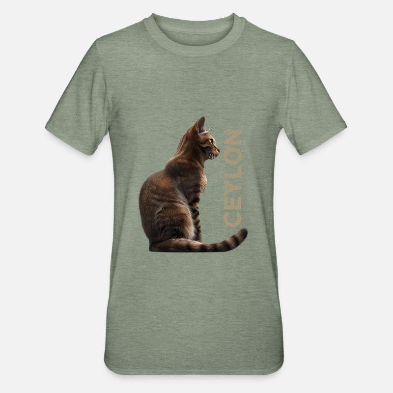 Ceylan - T-shirt polycoton Unisexe - vert kaki chiné
