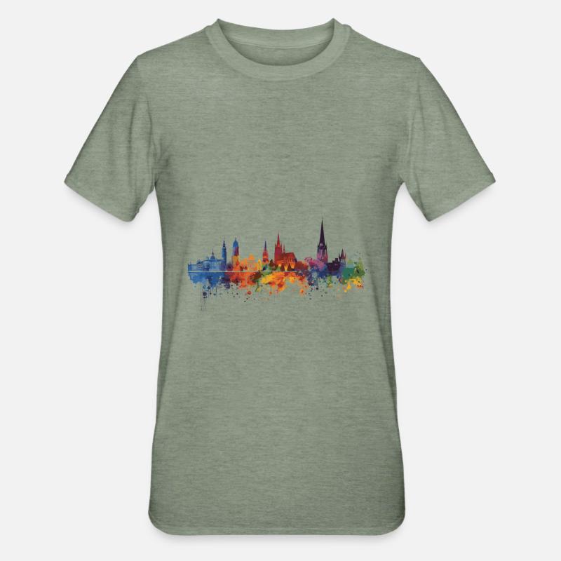 Winsen (Luhe) - T-shirt polycoton Unisexe - vert kaki chiné