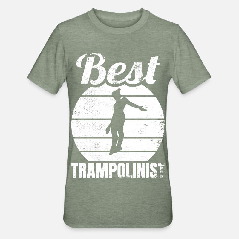 Drôle de pull trampoline - T-shirt polycoton Unisexe - vert kaki chiné