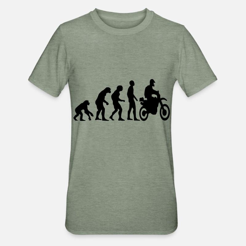 Human Evolution Enduro - Unisex Polycotton T-Shirt - heather military green