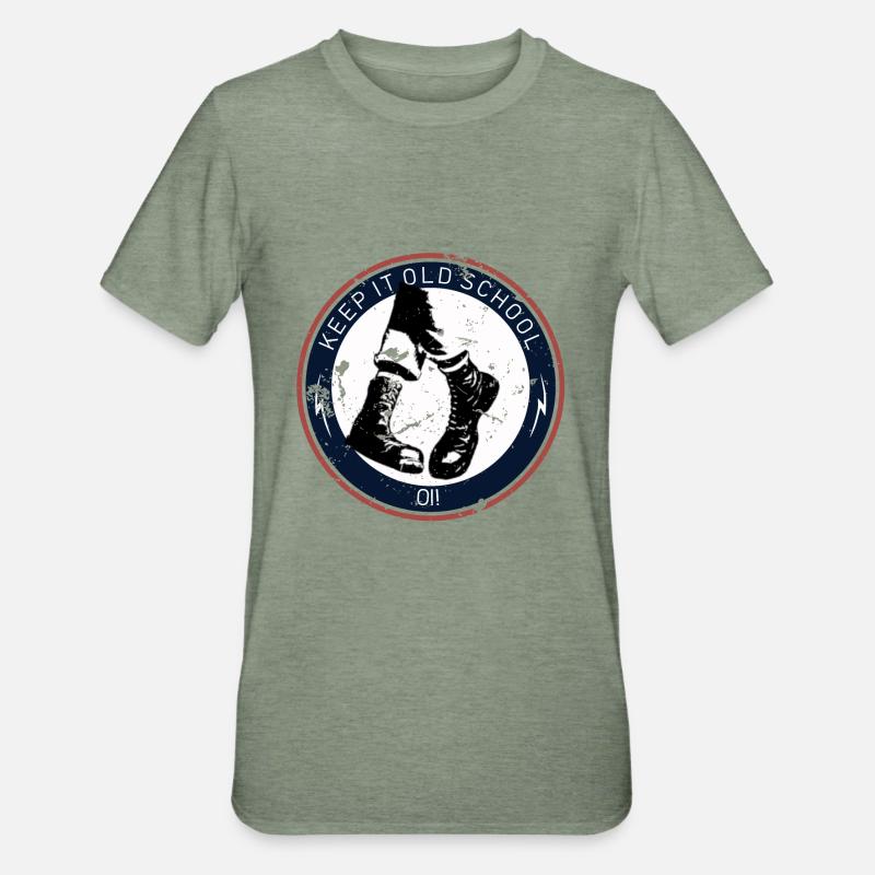 Keep It Oldsccol - Keep It Strong - OI Skinhead - Unisex Polycotton T-Shirt - heather military green