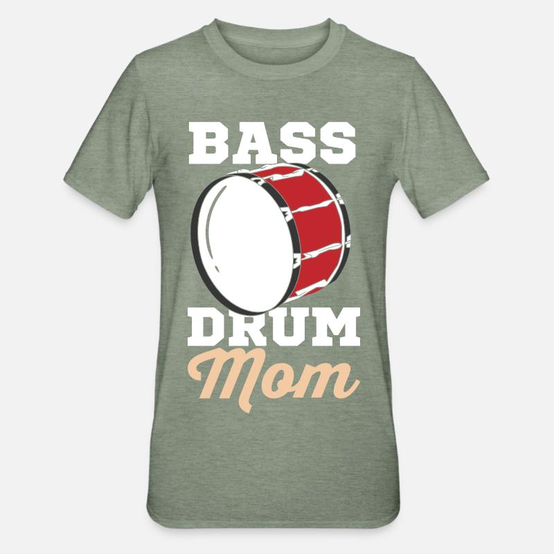 Große Trommel Mutter - Unisex Polycotton T-Shirt - Militärgrün meliert
