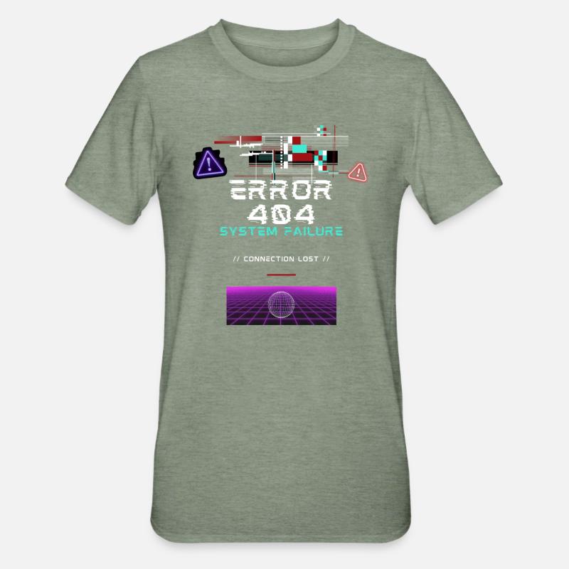 cyberpunk & static - T-shirt polycoton Unisexe - vert kaki chiné