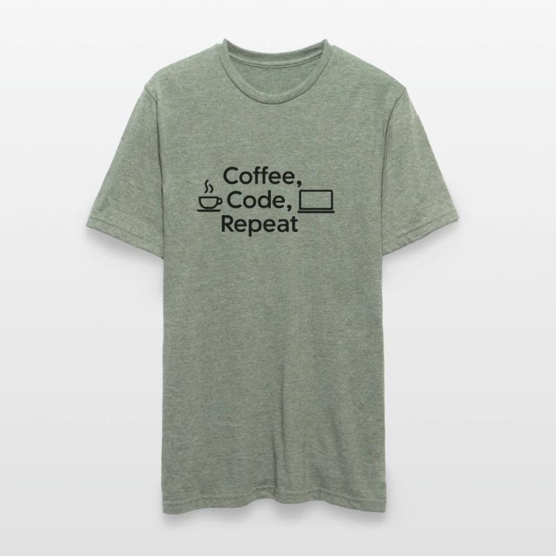 Café et code : routine quotidienne T-shirt polycoton Unisexe
