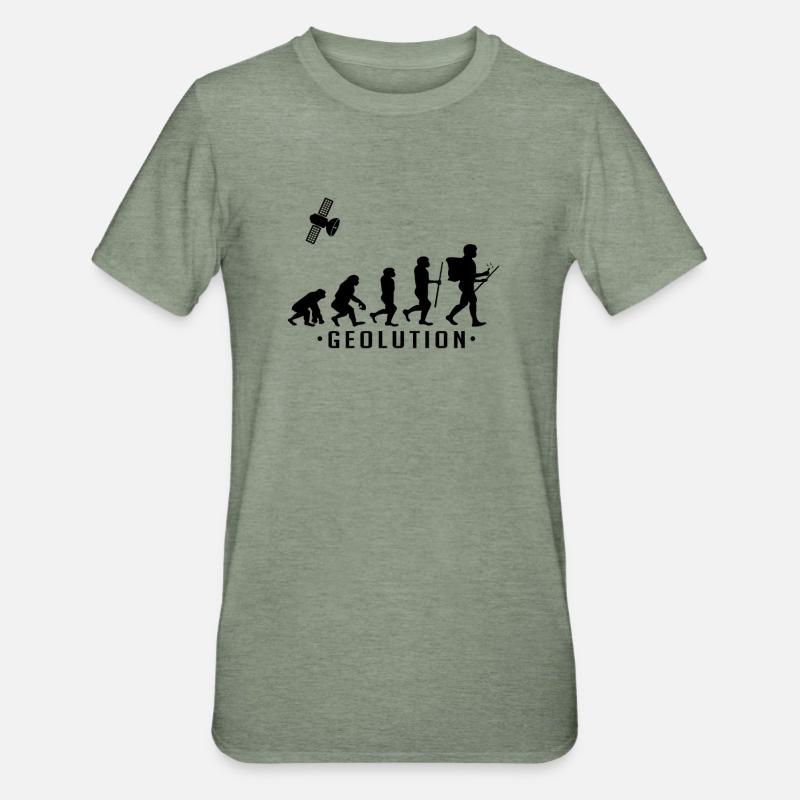 Geocaching evolution shirt Geolution - Unisex Polycotton T-Shirt - heather military green