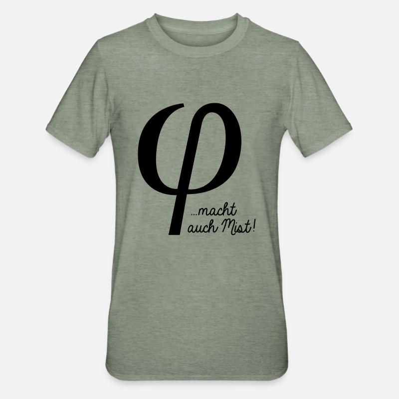klein phi macht auch Mist - T-shirt polycoton Unisexe - vert kaki chiné