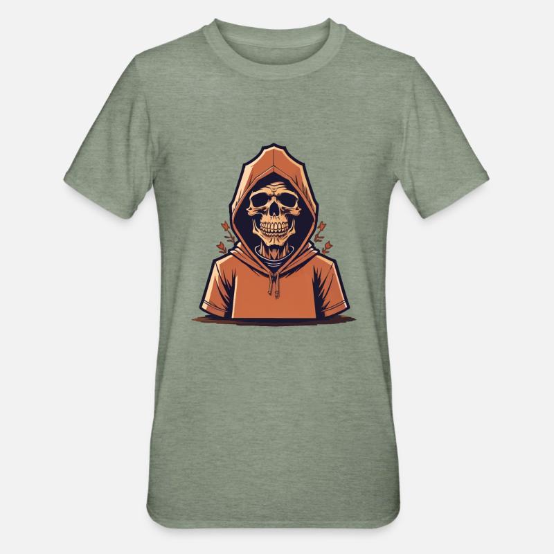 La mort dans le quartier - T-shirt polycoton Unisexe - vert kaki chiné