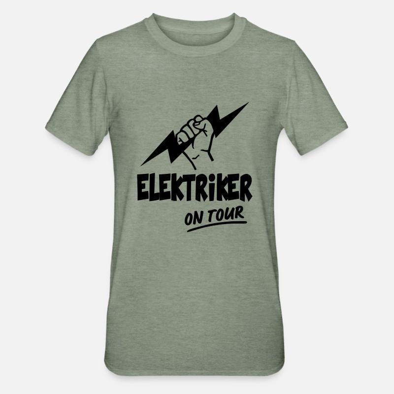 Electrician High Current Electronics Technician - Unisex Polycotton T-Shirt - heather military green