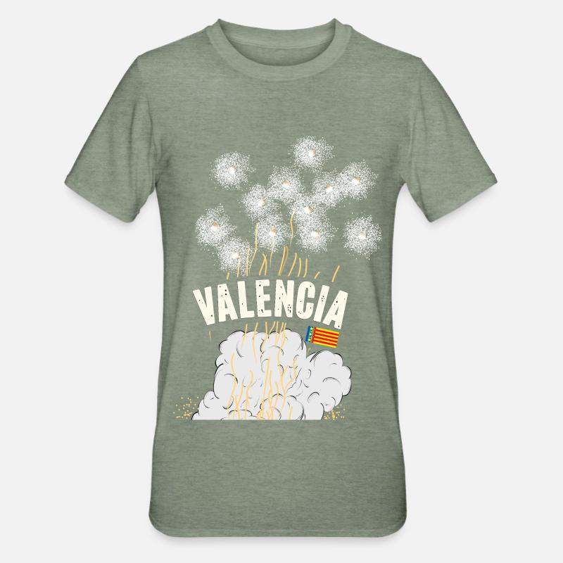 Fallas de Valencia Pyro - T-shirt polycoton Unisexe - vert kaki chiné