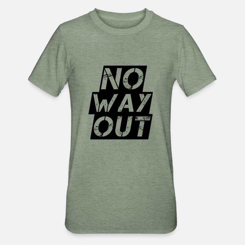 pas d’issue - pas d’issue - T-shirt polycoton Unisexe - vert kaki chiné