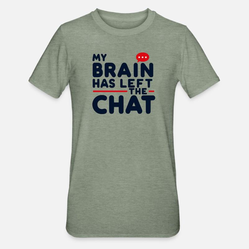 My brain has left - Unisex Polycotton T-Shirt - Militärgrün meliert