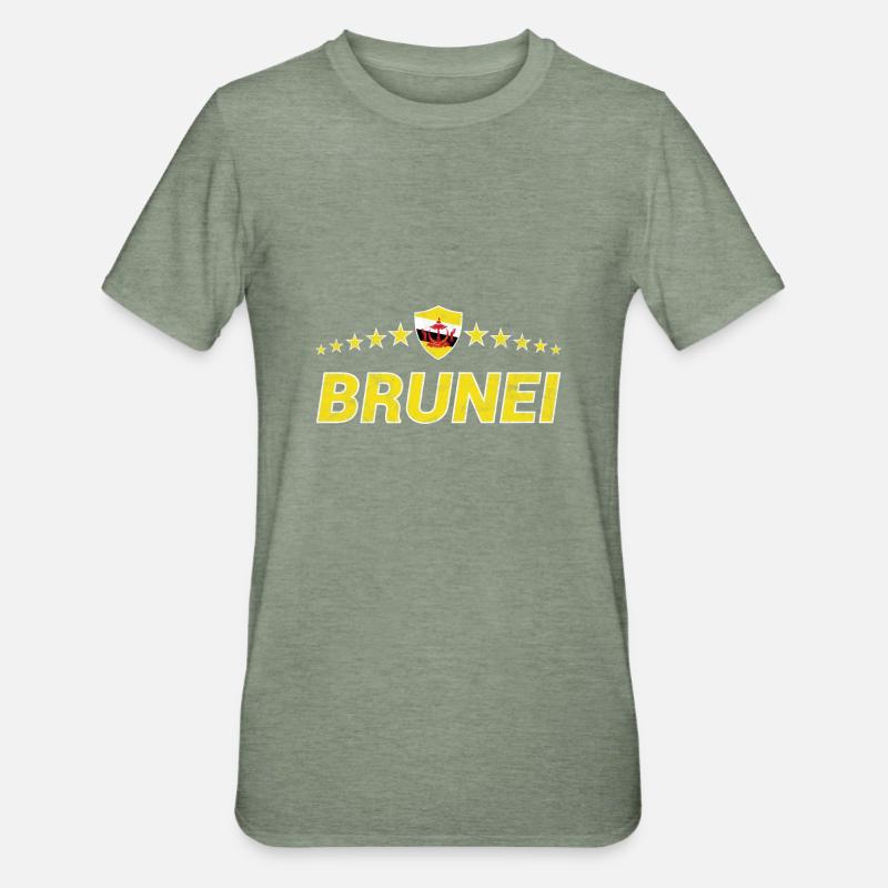 Brunei - T-shirt polycoton Unisexe - vert kaki chiné