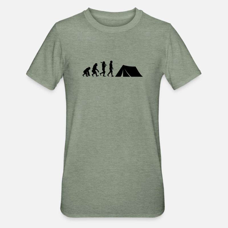 Camping Evolution Camping - Unisex Polycotton T-Shirt - heather military green