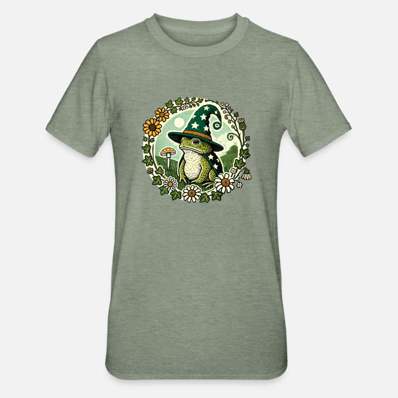 Toad Wizard - Unisex Polycotton T-Shirt - heather military green