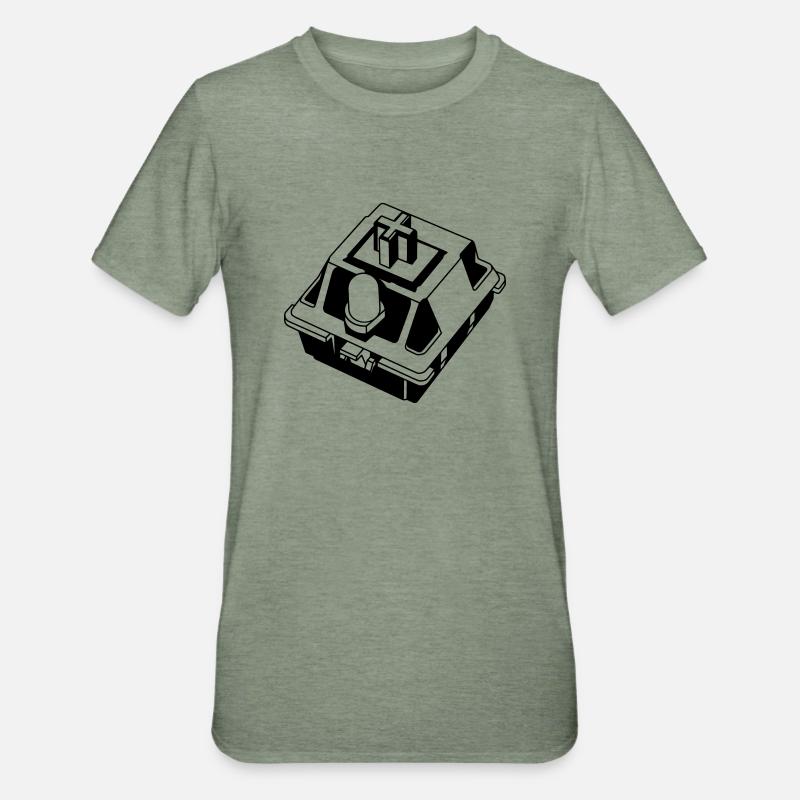 Mechanical Keyboard Switch - Unisex Polycotton T-Shirt - Militärgrün meliert
