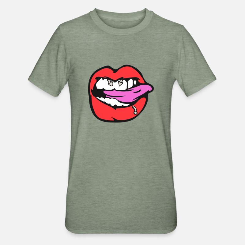 nipple piercing - Unisex Polycotton T-Shirt - heather military green