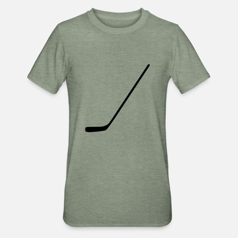 Hockeyschläger - Unisex Polycotton T-Shirt - Militärgrün meliert