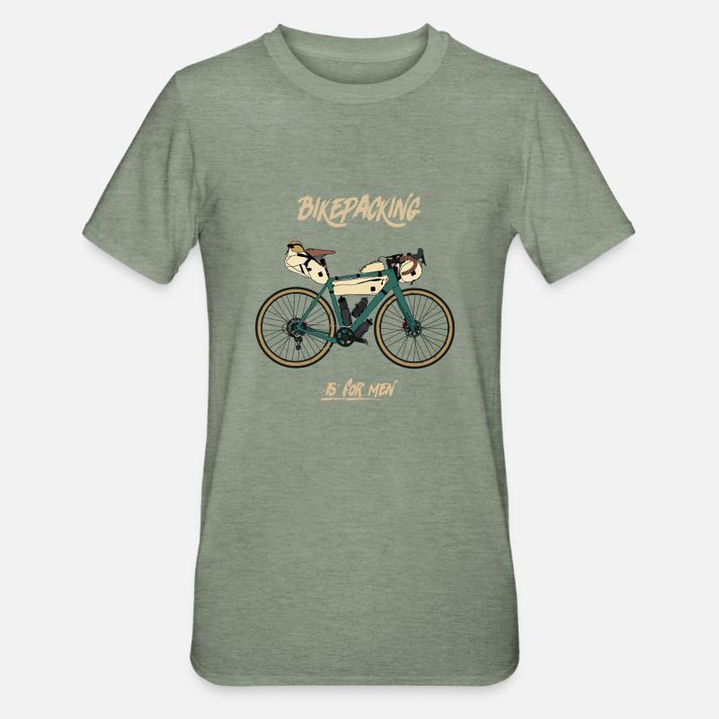 Vélopacking - T-shirt polycoton Unisexe - vert kaki chiné