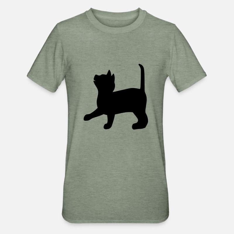 cat4 - T-shirt polycoton Unisexe - vert kaki chiné