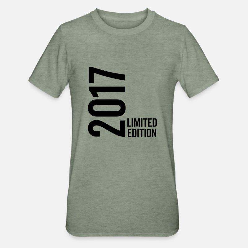 2017 Limitierte Edition - Unisex Polycotton T-Shirt - Militärgrün meliert